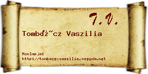 Tombácz Vaszilia névjegykártya